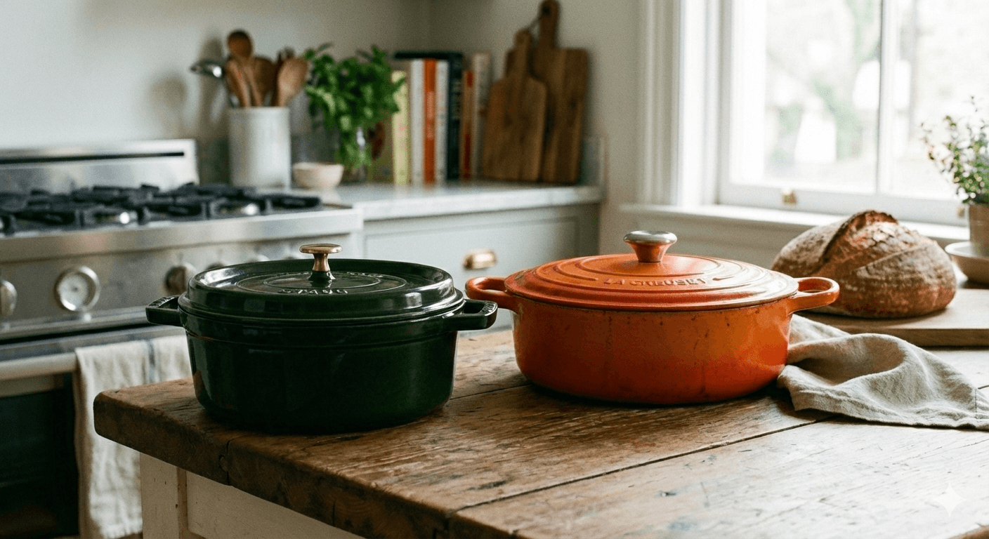 Le Creuset en Staub braadpannen